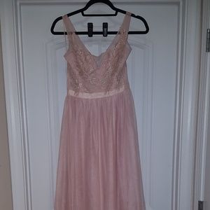 Dusty blush, floor length Gown